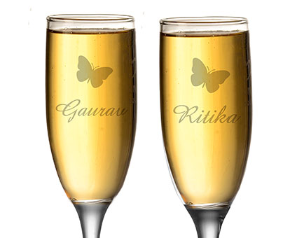 Champagne flute glass 002